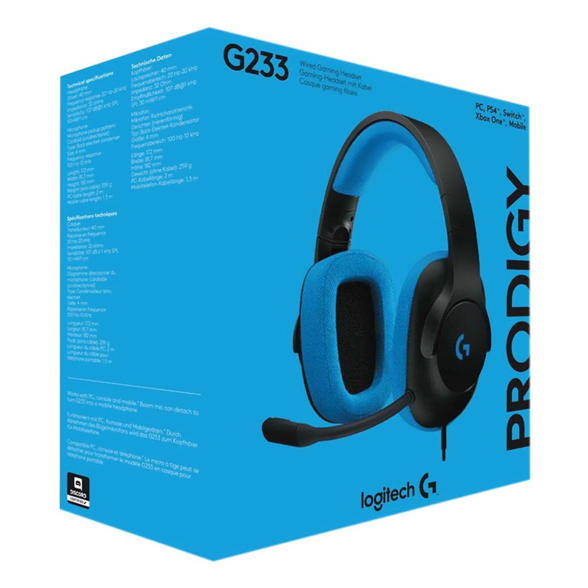 TAI NGHE LOGITECH G233 PRODIGY WIRED GAMING HEADSET
